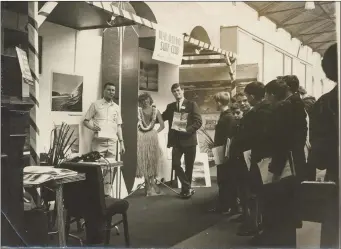  ??  ?? Kevin Cavey and Tom Casey at the boat show in 1966. Pic: Irish Surfing.