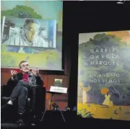  ?? ?? El hijo de García Márquez presentó ayer la novela.