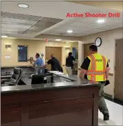  ?? SUBMITTED PHOTO ?? The Pottstown Police Department and Montgomery County SWAT-Western Region took part in an active shooter drill at Pottstown Hospital.