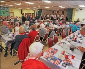  ?? CHRIS BARBER — DIGITAL FIRST MEDIA ?? About 150 people joined to celebrate the veterans at the Kennett Senior Center luncheon on Friday.