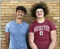  ?? JOHN KAMPF — THE NEWS-HERALD ?? Nathanael Sulka, left, and Alex McDonald of Chardon have committed to Youngstown State to play college football.