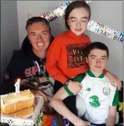  ??  ?? Ger Dwyer from Maudlintow­n celebrated his birthday with children, Holly and Evan.