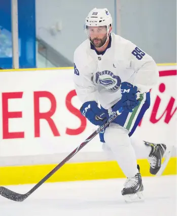  ?? JASON PAYNE ?? Sam Gagner, 29, has been in the NHL for a decade now and has turned his attention to ways he can help younger teammates develop. He’s in the second year of a three-year deal with the Canucks.