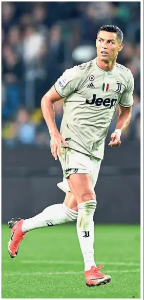  ?? — AFP ?? Mind over matter: Juventus forward Cristiano Ronaldo shrugged off explosive rape allegation­s to score for the champions in their last Serie A game against Udinese.