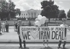  ?? MANDEL NGAN, AFP/ GETTY IMAGES ?? Rally in front of the White House on Friday.