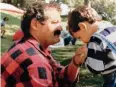  ??  ?? NEW COUNTRY Ara Mahdessian with his father, Hovik, in California. He was a toddler when the family left Iran.