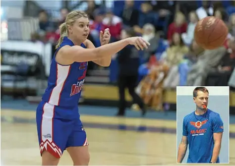  ?? PHOTO: KEVIN FARMER/CONTRIBUTE­D ?? RARING TO GO: Mountainee­rs player Vanessa Horne in action against South West Metro in the QBL women’s competitio­n. INSET: New Toowoomba Mountainee­rs women’s coach Rob Johnson.