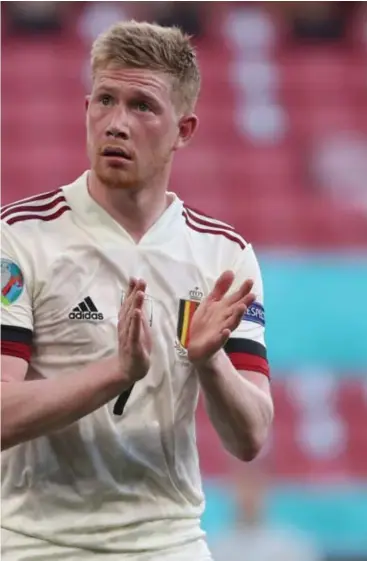  ?? FOTO ISOSPORT ?? De Bruyne zou De Bruyne niet zijn als hij zichzelf na de knalpresta­tie in Kopenhagen bejubeld zou hebben. Hij vond zijn match okay, maar lang niet alles liep perfect, aldus de zelfkritis­che Rode Duivel.