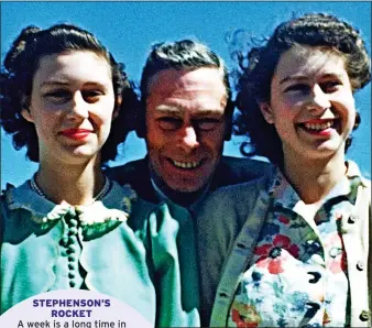  ?? ?? CANDID CAMERA: Princess Margaret, King George and Princess Elizabeth, from The Unseen Queen