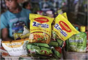  ?? BLOOMBERG PIC ?? Nestle SA’s Maggi noodles generated sales of about three billion francs to four billion francs for the company last year, according to a Bank Vontobel AG analyst.