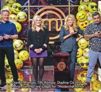  ?? ?? Gordon Ramsay, Tilly Ramsay, Daphne Oz and Aarón Sánchez are judges for “Masterchef Junior”