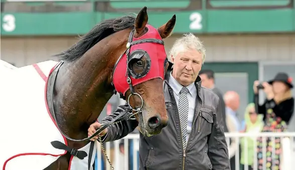  ?? SUPPLIED ?? Gary Hennessy and his Tauranga Stakes winner Ocean Emperor.