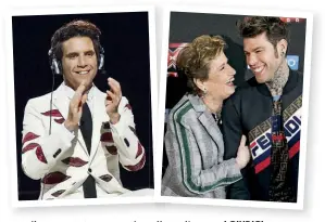  ?? ?? I GIUDICI
Mara Maionchi, con Fedez, 33, a X Factor nel 2018. In alto, a sinistra, Mika, 40, giudice del talent dal 2013 al 2015 e dal 2020 al 2021.