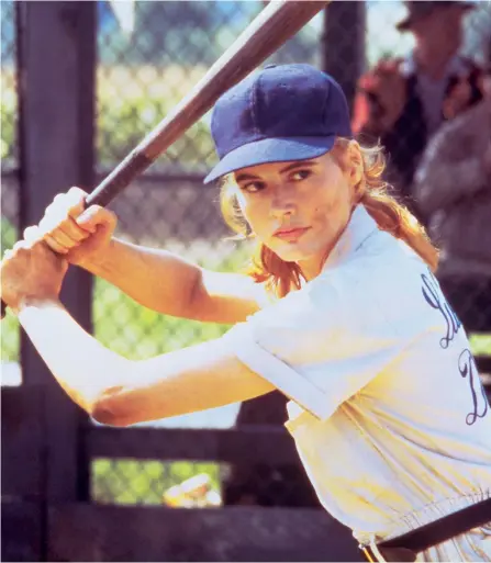  ?? SONY PICTURES HOME ENTERTAINM­ENT CANADA ?? Geena Davis starred in the women’s baseball film A League of Their Own, which was released 25 years ago.