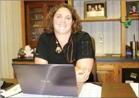  ?? MEGAN DAVIS/MCDONALD COUNTY PRESS ?? Nurse practition­er Jill Rogers is the newest face at Southwest City’s Community Clinic. Rogers took over for long-time provider Debbie Scheel following Scheel’s last day, June 6.