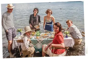  ??  ?? Food and a paddle: The Durrells, as they appear in the hit TV show