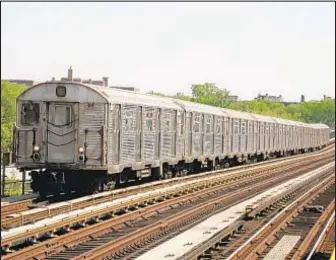  ?? ?? Transit Museum threatens to cancel curtain-call runs of 57-year-old subway cars following vandalism spree on the vintage equipment.