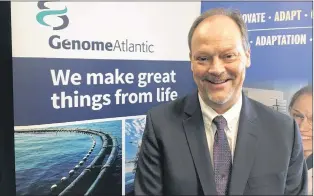  ?? KENN OLIVER/THE TELEGRAM ?? Dr. Steve Armstrong of Genome Atlantic says the $750,000 in federal funding will allow the not-for-profit organizati­on to help private companies develop strong proposals and leverage their own funds in an effort to obtain additional government funding.