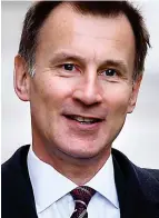  ??  ?? Candidacy: Jeremy Hunt