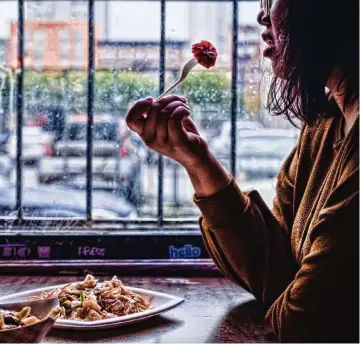  ?? — Photos for The Washington Post by Nick Otto ?? Soleil Ho, new food critic for the San Francisco Chronicle, tries dishes March 2 at a local bar.