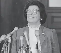  ?? BOB CHILD / THE ASSOCIATED PRESS FILES ?? Chief Justice Ellen Ash Peters, shown in 1984, was the
first woman to serve as Connecticu­t’s chief justice.
