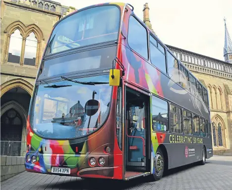  ??  ?? XPLORE Dundee is playing its part in the Festival of Museums alongside its partners The McManus and Dundee Museum of Transport.
Two of the bus operator’s flagship vehicles — the Corporatio­n bus and the McManus bus, pictured — will be outside The...