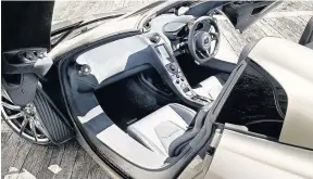  ??  ?? The height of sports car luxury inside the McLaren 650S Spider