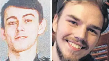  ?? BC RCMP/VIA POSTMEDIA ?? Bryer Schmegelsk­y, left, and Kam McLeod.