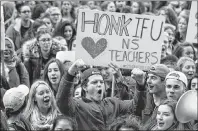  ?? CP PHOTO ?? Students from Citadel High School protest outside the legislatur­e in Halifax on Friday, Dec. 2, 2016. The union representi­ng Nova Scotia’s 9,300 public school teachers is holding a strike vote Tuesday over the Liberal government’s education reforms.