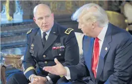  ?? SUSAN WALSH/ASSOCIATED PRESS ?? President Donald Trump announced that Army Lt. Gen. H.R. McMaster will be the new national security adviser Monday at Mar-a-Lago in Palm Beach.
