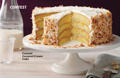  ??  ?? Coastal Coconut Cream Cake