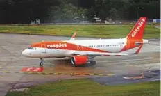  ?? Reuters ?? An EasyJet aircraft ready for take off at Cointrin airport. The airline said it expected yields to remain under pressure into its next financial year.