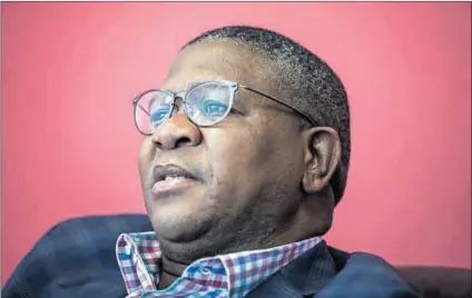  ??  ?? ‘Warm body’: Fired up for next year’s polls, Fikile Mbalula says the ANC will put past ‘blunders’ behind it and focus on recapturin­g the youth vote to shore up the support it has lost in recent years. Photo: Oupa Nkosi
