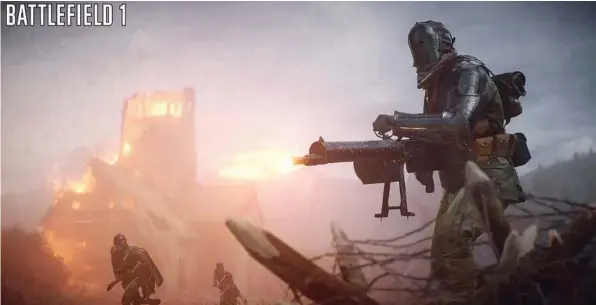  ?? Electronic Arts via Associated Press ?? Electronic Arts is taking the “Battlefiel­d” series back in time to World War I with its newest entry, “Battlefiel­d 1.”