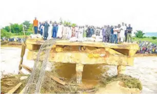  ??  ?? Dilchim bridge during Fintiri’s visit in August, 2019