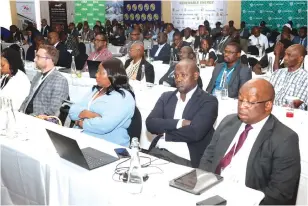  ?? ?? Delegates attend the 5th Internatio­nal Renewable Energy Conference and Expo in Victoria Falls yesterday. — Pictures: Believe Nyakudjara