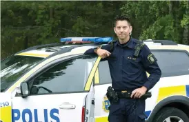  ?? Bild: PERNILLA WAHLMAN ?? LÄNGTAN BLEV FÖR STOR. Matthias Bredberg har gått tillbaka till polisyrket.