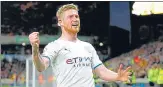  ?? REUTERS ?? Kevin De Bruyne ensured Man City beat Wolves 5-1.