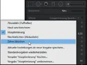  ??  ?? Gut eingestell­t: Lightroom bietet nützliche Vorgaben für
den Korrekturp­insel.