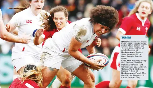  ?? PICTURES: Getty Images ?? Improved set-piece: Harlequins and England’s Shaunagh Brown