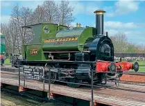  ?? HARRY JONES/GWS ?? No. 1340 Trojan stands on Didcot’s turntable on March 22, just a few days following its delivery from Locomotive Maintenanc­e Services.