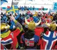 ?? Foto: dpa ?? Die norwegisch­en Fans haben bei Olym pia viel zu feiern.