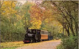  ?? ?? Créé en 1982, le train du parc des Chanterain­es offre aux touristes la possibilit­é d’embarquer dans des voitures ou locomotive­s anciennes, comme cette O&K de 1905.