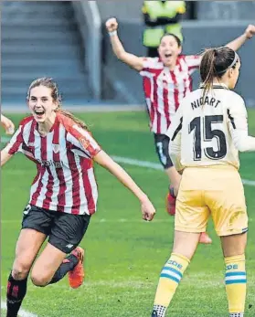  ?? FOTO: ATHLETIC ?? Doblete
Ogiza celebra el 3-0 ante el Espanyol, el segundo de su cuenta particular