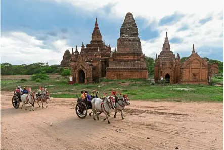  ??  ?? Up and running again: The tourism ministry and Religious affairs and Culture Ministry are in talks to reopen the pagodas and cultural sites, such as this ancient Buddhist temple in Bagan, to restart tourism. — aFP