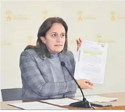  ?? ?? Ana González, durante la rueda de prensa.