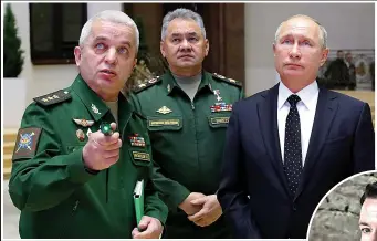  ?? ?? TOP TIER: Mikhail Mizintsev, Sergei Shoigu and Putin