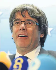  ?? Picture: Getty. ?? Carles Puigdemont has travelled to Brussels to seek “freedom and safety” he said.