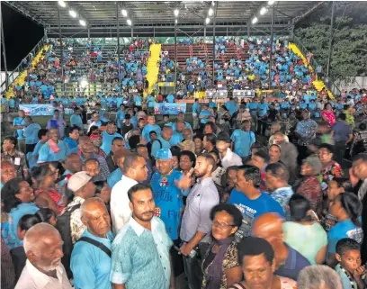  ?? Photo: Jyoti Pratibha ?? The crowd at Garvey Park in Tavua on October 12, 2018.