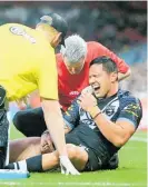  ?? Photo / Photosport ?? The shoulder injury Jordan Rapana suffered while playing for the Kiwis will delay his start to the NRL season.